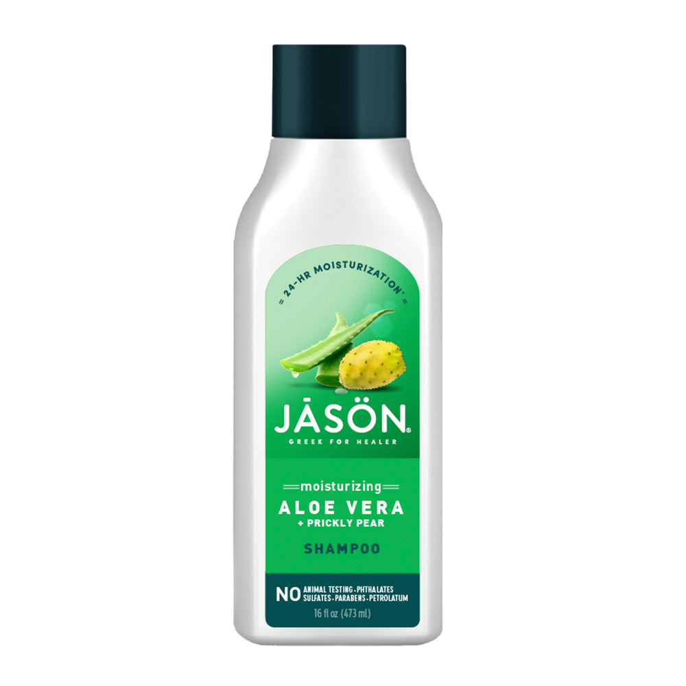 bottle of Jason Intense Moisture Aloe Vera 80% + Prickly Pear Shampoo