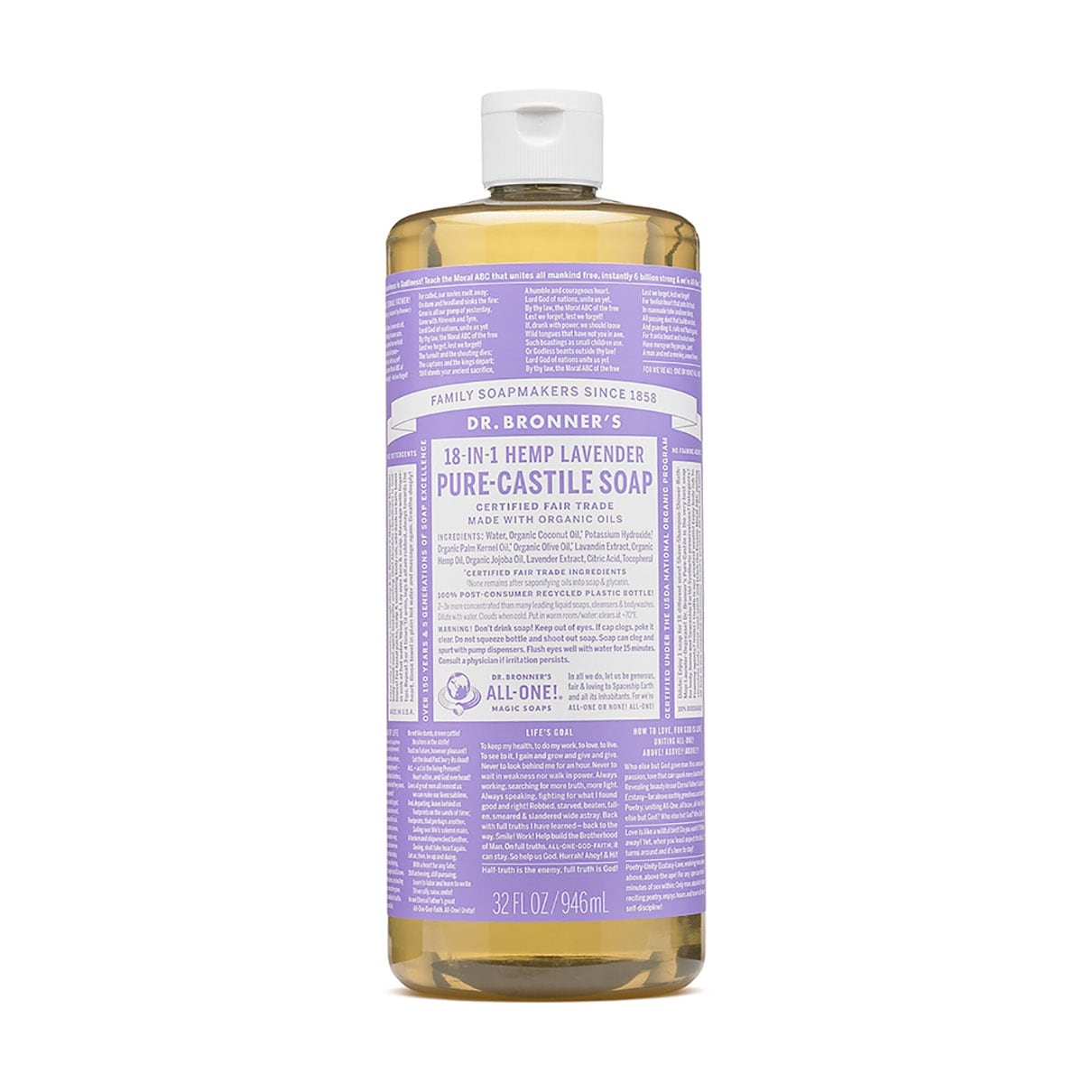 Dr. Bronner Lavender Pure Castile Soap liquid soap