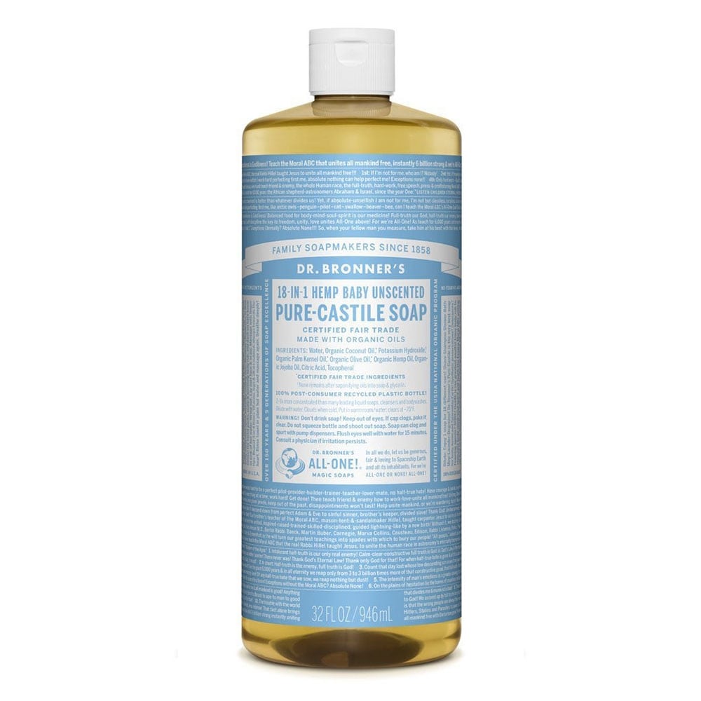 Dr. Bronner Baby Unscented Pure Castile Soap