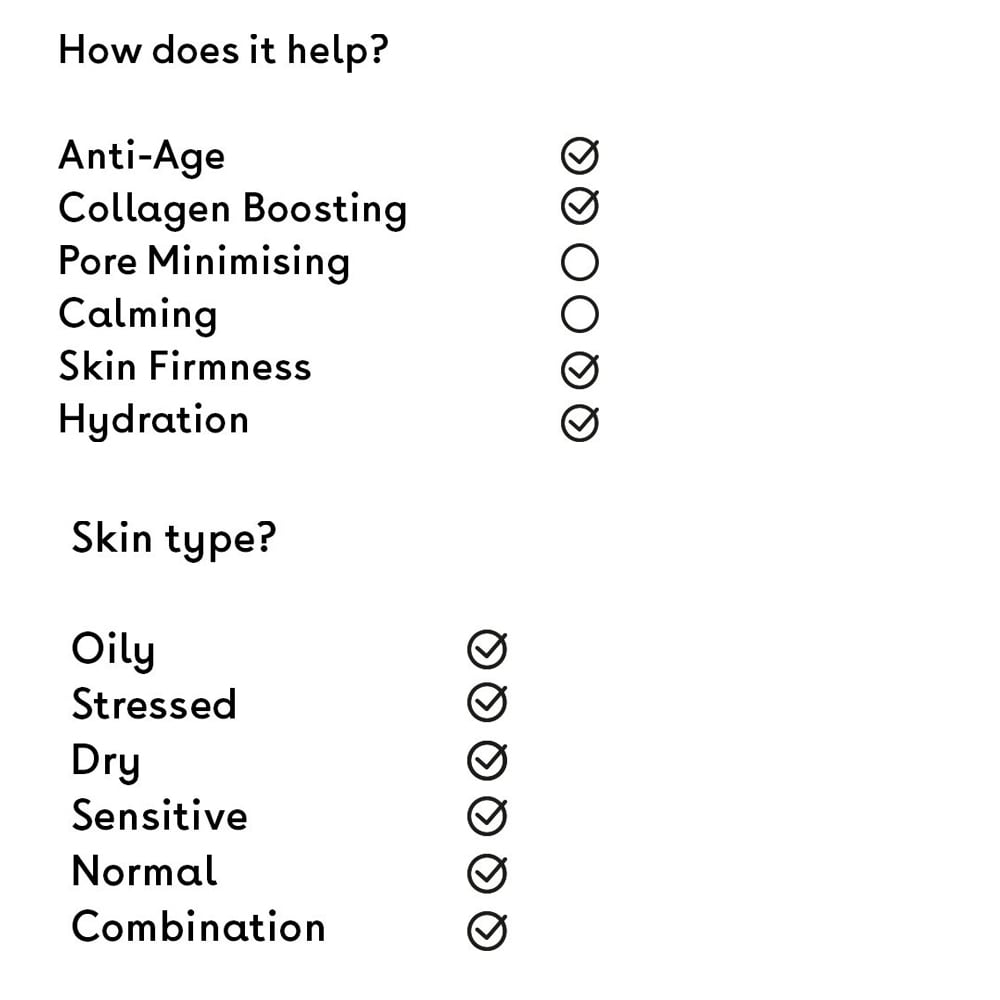 Q+A 5-HTP Face & Neck Cream check sheet