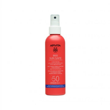 bottle of Apivita Hydra Melting Ultra-Light Face &amp; Body Spray SPF50