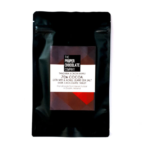 The Proper Chocolate Company 70% Tanzania with Cocao Nibs &amp; Achill Island Sea Salt