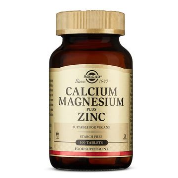 Solgar Calcium, Magnesium Plus Zinc 100 Tablets