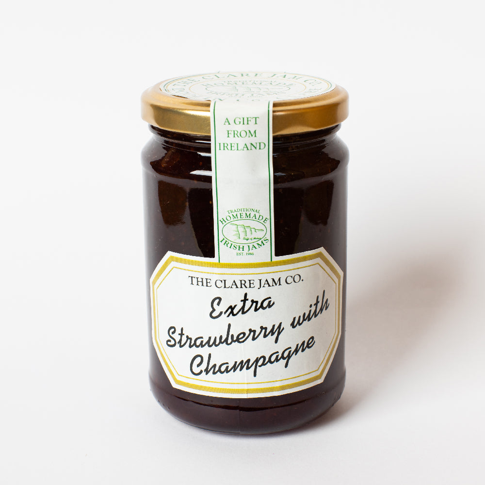 jar of The Clare Jam Company Extra Strawberry & Champagne Jam