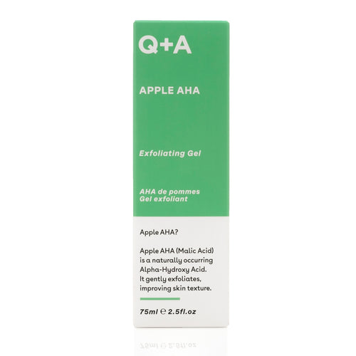 box of Q+A Apple AHA Exfoliating Gel