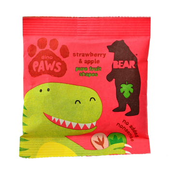 pack of Bear Nibbles Dino Paws Strawberry & Apple