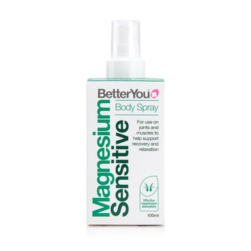 bottle of Better You Magnesium Sensitive Body Spray