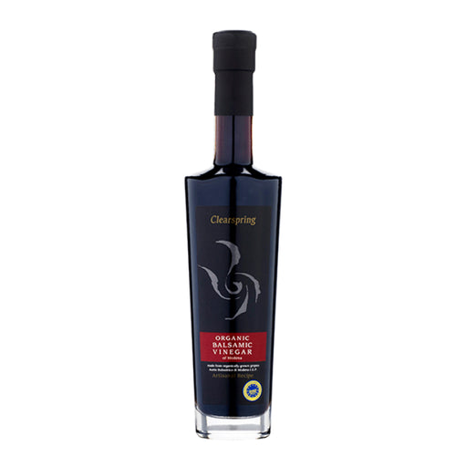 bottle of Clearspring Organic Aged Balsamic Vinegar of Modena