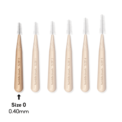 The Humble Co Interdental Brush Bamboo - size chart