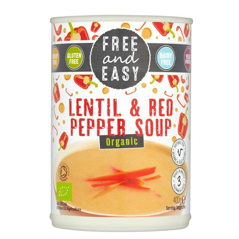 Free & Easy Lentil & Red Pepper Soup