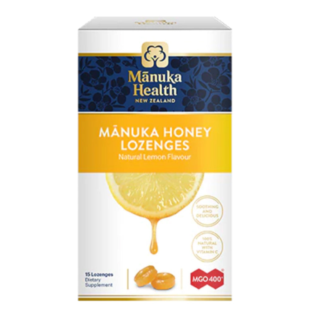 Manuka Health Manuka Honey Lemon Lozenges Evergreen Healthfoods