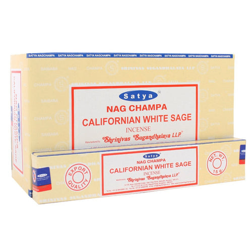 Satya Nag Champa Californian White Sage Incense