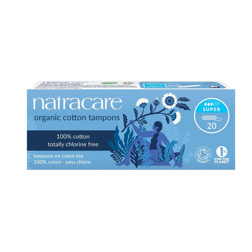 Natracare Organic Super Non-Applicator Organic Cotton Tampons - Non Applicator