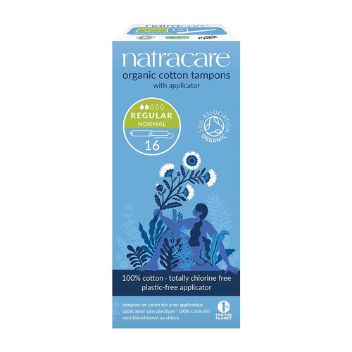 Natracare Regular Organic Cotton Tampons with Applicator