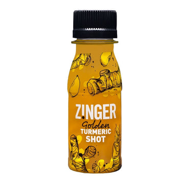 bottle of James White Zinger Golden Turmeric Shot
