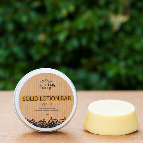 Three Hills Solid Lotion Bar Vanilla