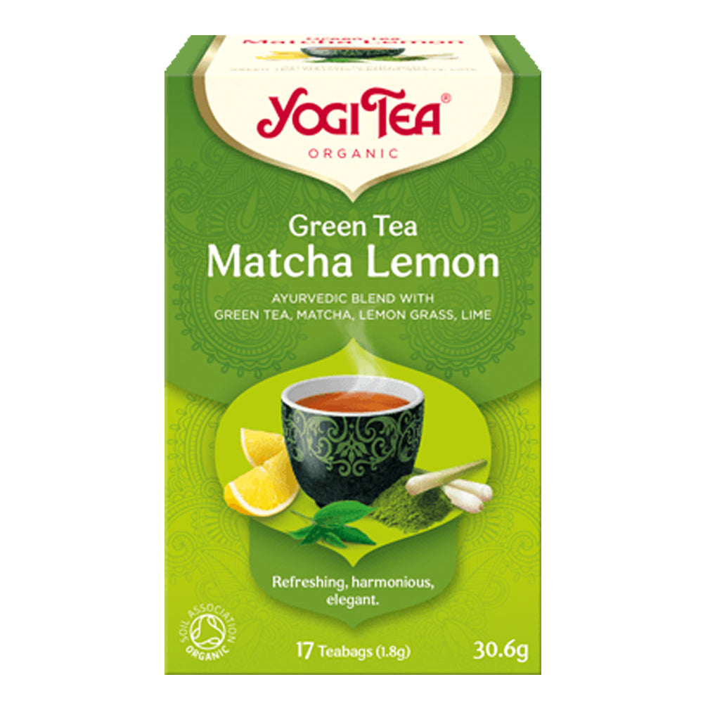 Yogi Tea Organic Green Matcha Lemon Evergreen Healthfoods 6376