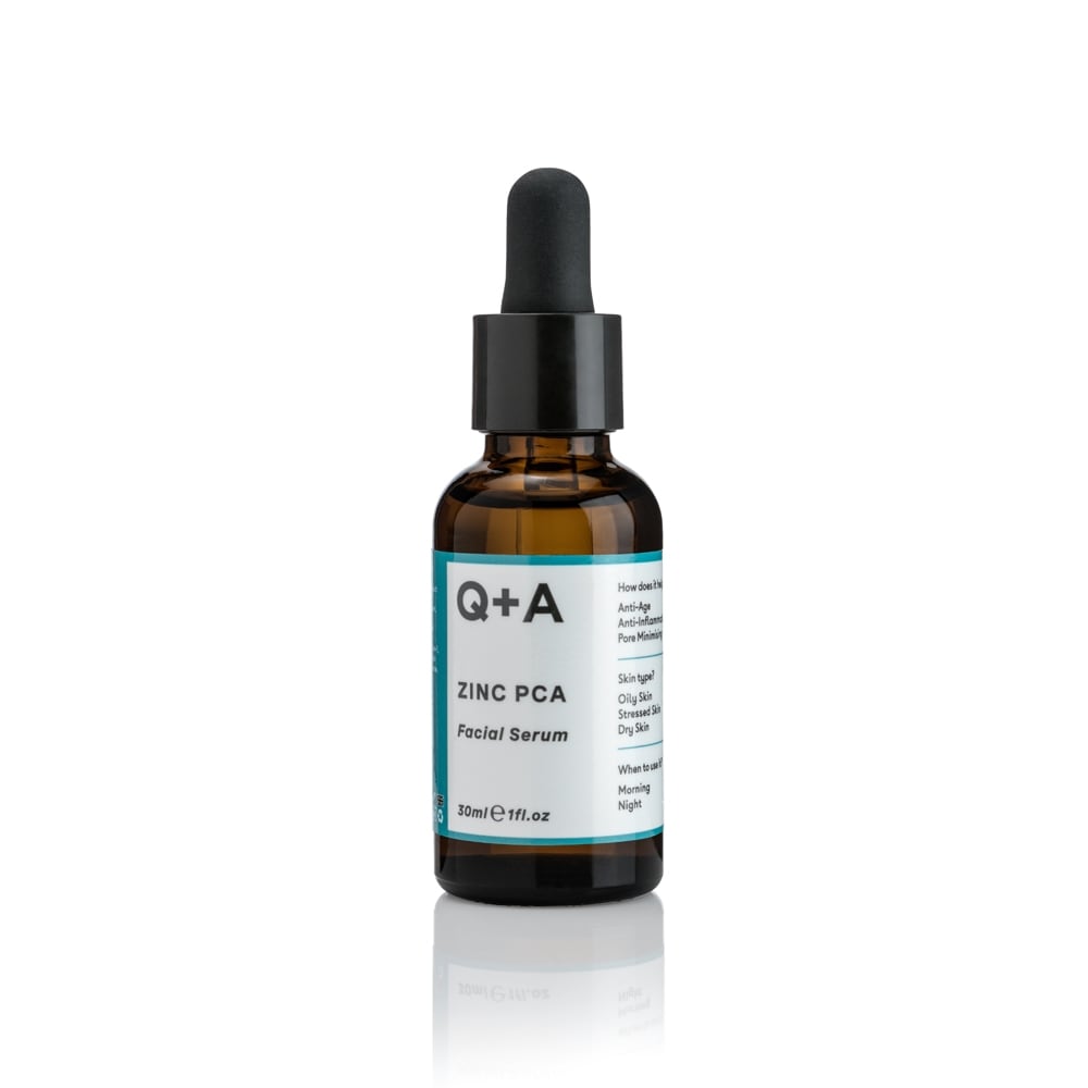 bottle of Q+A Zinc PCA Facial Serum