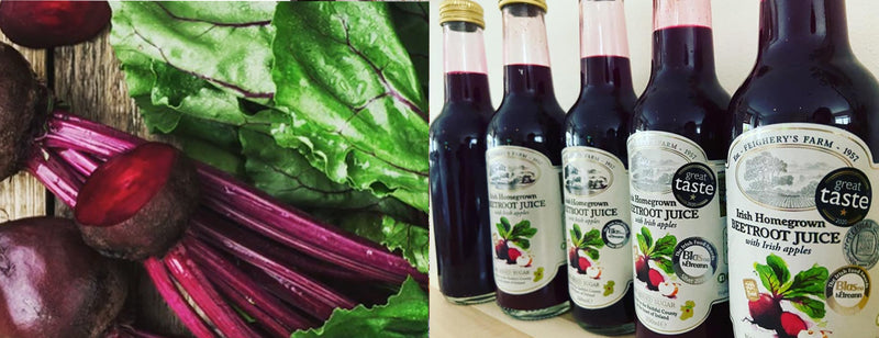 Feighery’s Farm Beetroot juice and fresh beetroot