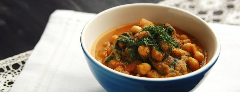 bowl of Mediterranean Chickpea Quinoa Stew 