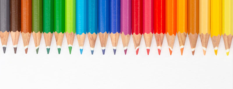 back to school - a selection of colourful colouring pencils