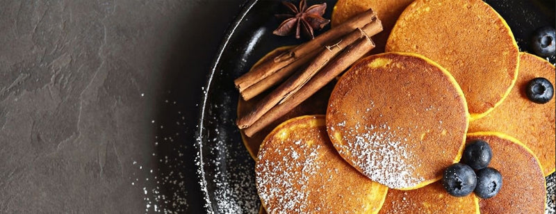 vital proteins collagen pancakes with blueberries and cinnamon