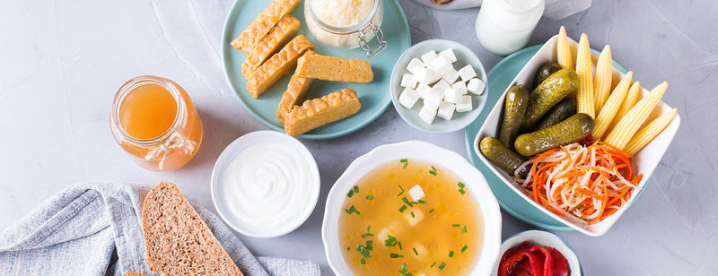 a range of fermented foods such as miso and sourdough bread