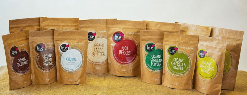 true natural goodness products lined up 