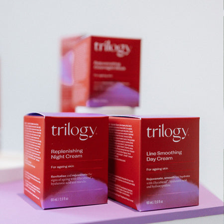 A selection of products from Trilogy Skincare For Ageing Skin