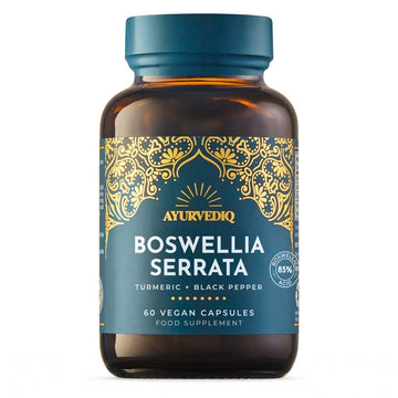 Ayurvediq Boswellia Serrata supplement bottle.