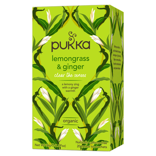 box of Pukka Organic Lemongrass &amp; Ginger Tea