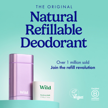 Wild Natural Deodorant Coconut &amp; Vanilla Refillable Deodorant Starter Pack