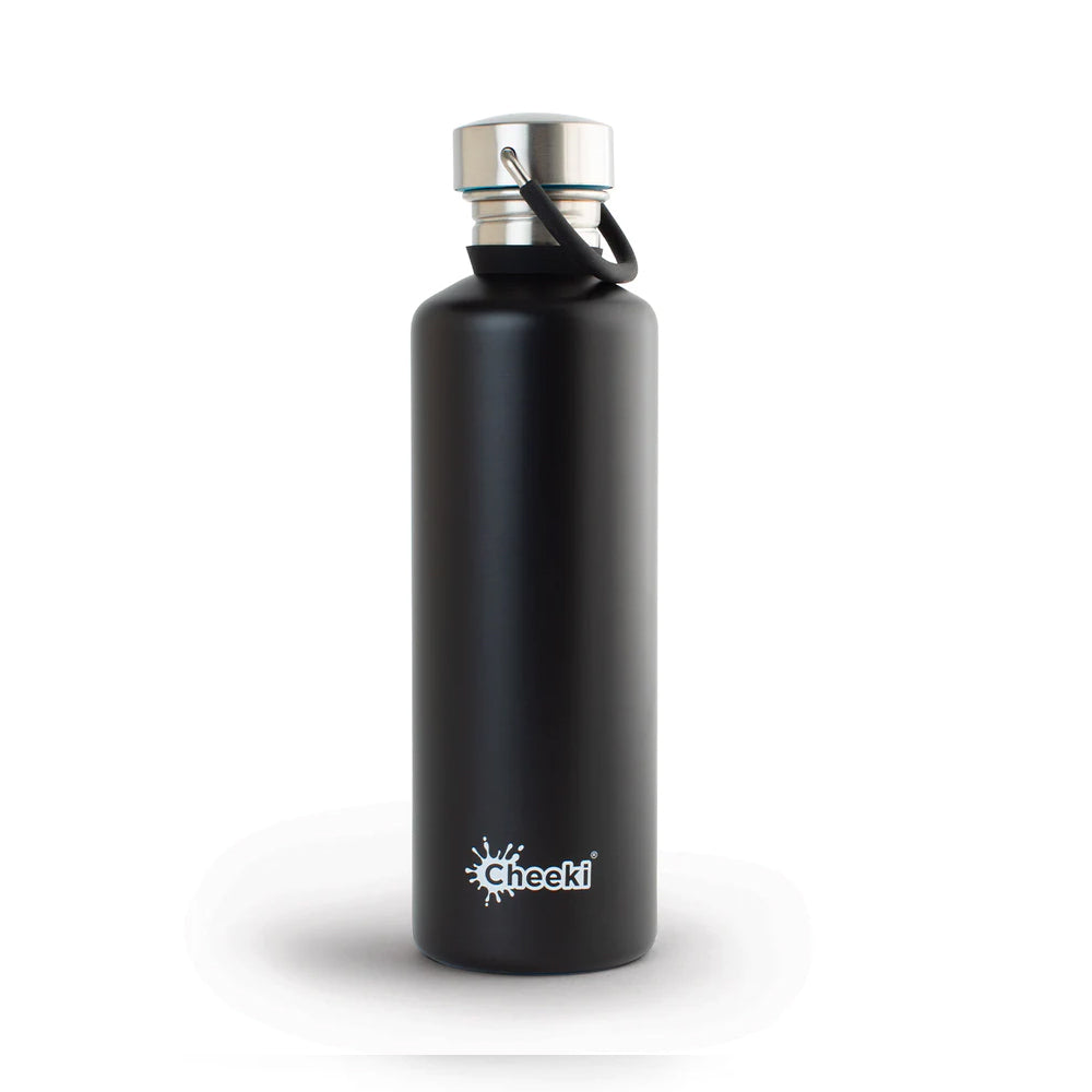 Cheeki Classic Single Wall Water Bottle - Matte Black