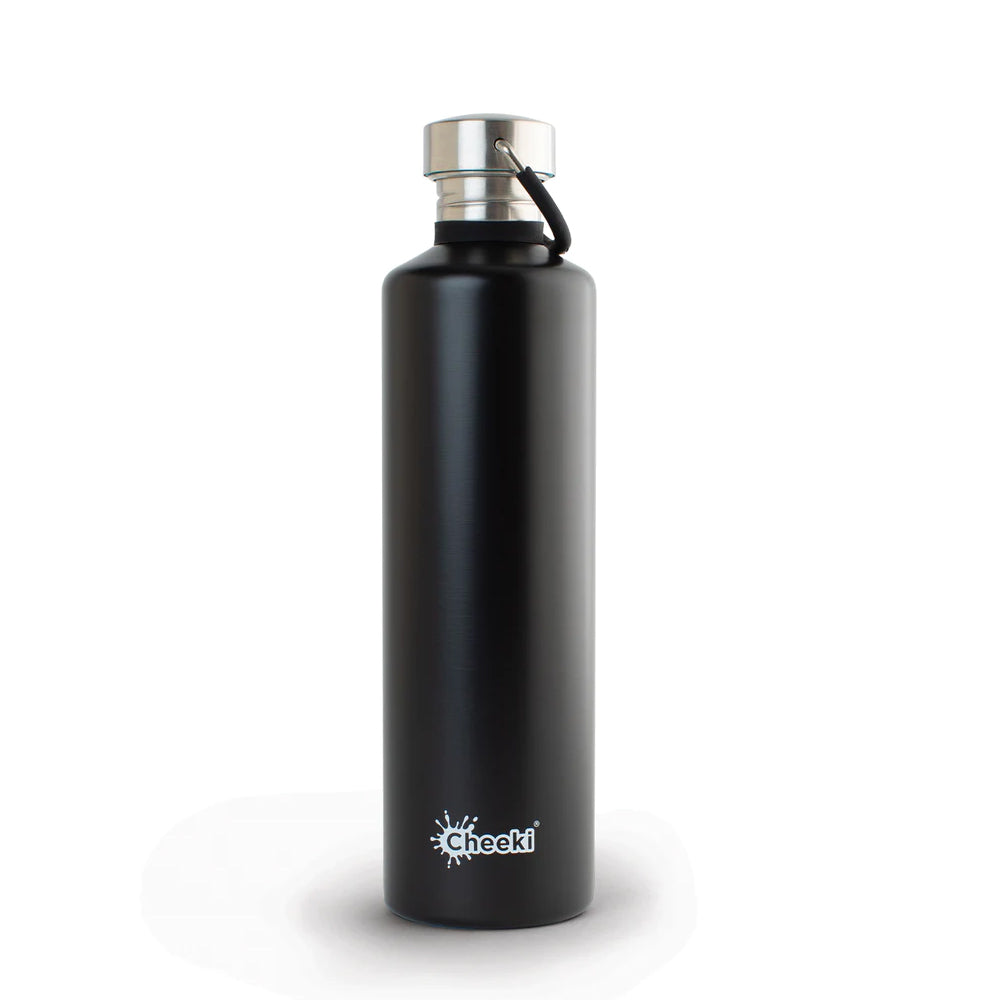 Cheeki Classic Single Wall Water Bottle - Matte Black