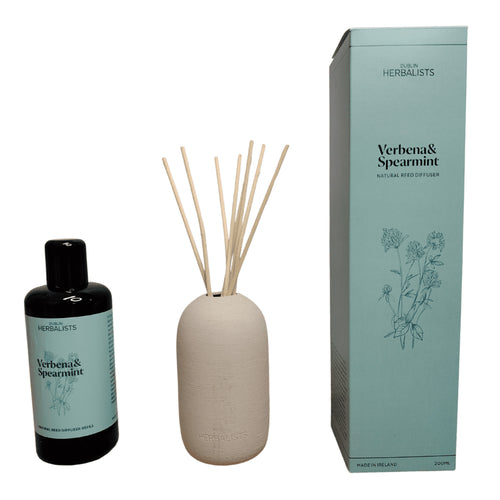 Dublin Herbalists Verbena &amp; Spearmint Natural Reed Diffuser Gift Set