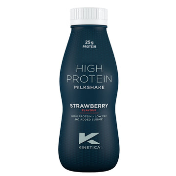 bottle of Kinetica High Protein Milkshake - Strawberry