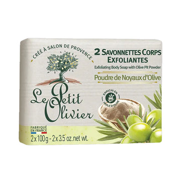 Le Petit Olivier Olive Pit Exfoliating Soap Double Pack