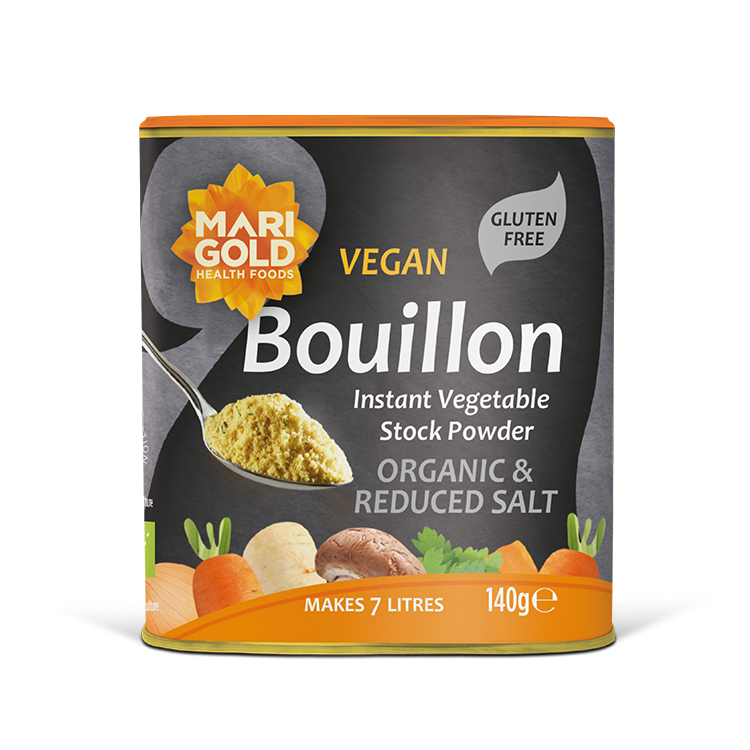 Marigold Organic and Less Salt Swiss Vegetable Vegan Bouillon Powder