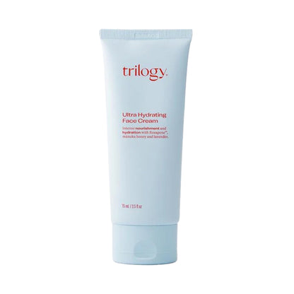 A 70ml squeeze tube of Trilogy Ultra Hydrating Face Cream.