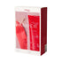 Trilogy Pamper Botanical Body Wash gift set in a white and red cardboard box, featuring a pink hand wash tube and a red body wash tube.