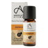 A bottle of Absolute Aromas Refresh essential oil next to its white and orange packaging box, set against a plain white background.