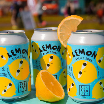 All About Kombucha Lemon Live Organic Soda