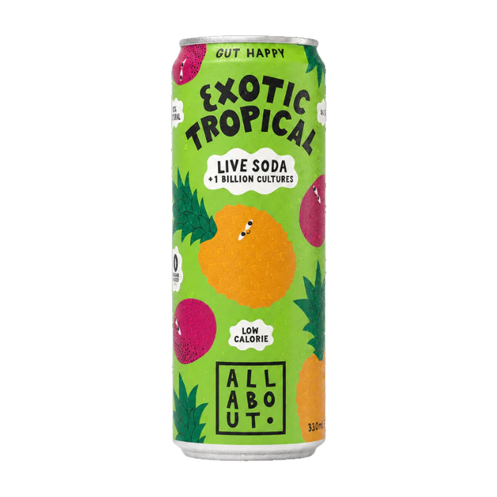 All About Kombucha Tropical Live Organic Soda