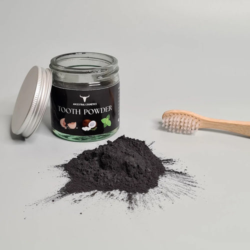 Ancestral Cosmetics Eggshell and Charcoal Tooth Powder