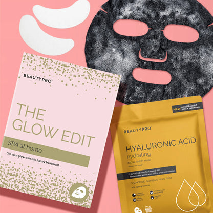 BeautyPro The Glow Edit: Spa At Home with pink background