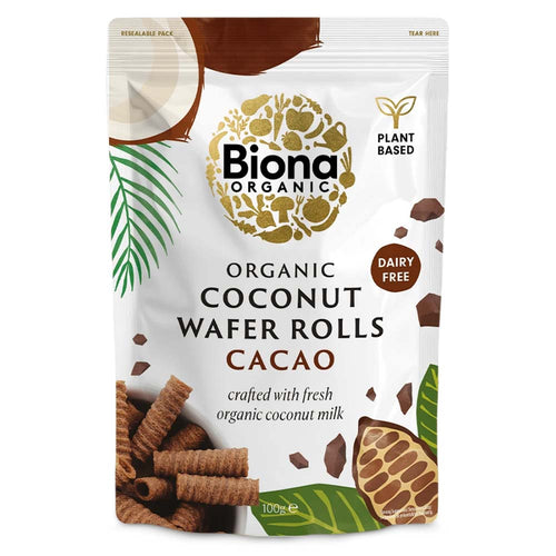 Biona Coconut Wafer Cacao Rolls