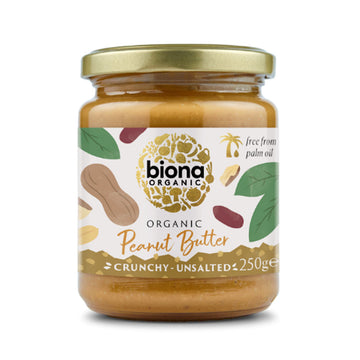 Biona Organic Crunchy Peanut Butter Unsalted