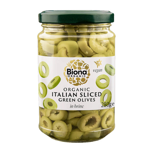 Biona Organic Sliced Green Olives in Brine