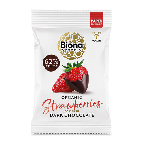 Biona Organic Strawberries Coated in Dark Chocolate