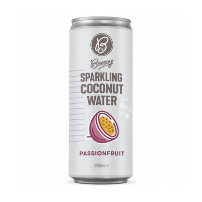Bonsoy Sparkling Coconut Water Passionfruit 250ml can